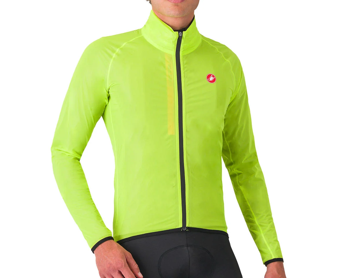 Castelli Squall Men's Shell Jacket (Electric Lime/Black) (XL)